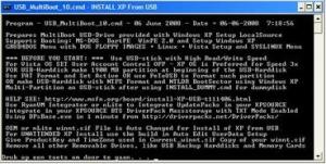 install windows xp lewat media USB